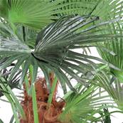 Palmier Chamaerops Washingtonia artificiel H 380 cm sur platine