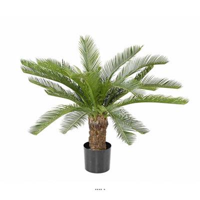 Palmier Artificiel Cycas en pot  H 100 cm Vert