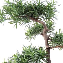 Bonsaï Podocarpus Artificiel H 160 cm D 85 cm sur plaque