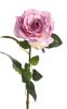 Rose Maya artificielle Violine H 75 cm Tete superbe de 12 cm 4 feuilles