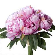 Bouquet de Pivoines artificielles Lavande 7 ttes Diametre 35 cm