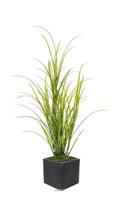 Graminee Herbe des champs artificielle H 100 cm L 45 cm plastique exterieur en pot
