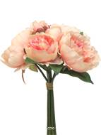 Bouquet de Pivoines artificielles 8 têtes D28cm H34cm Rose pâle - BEST