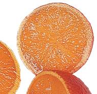 Demi Orange artificielle luxe en lot de 3 en Plastique soufflé D 65 mm