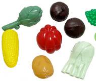 Lot de 24 Petits Légumes Artificiels assortis en Plastique Soufflé