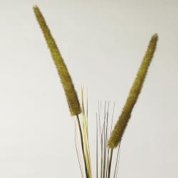 Graminée artificielle herbe H 110 cm 2 chatons et isolespis Vert
