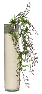 Branchage piquet fleuri artificiel H 69 cm très dense Mauve violet