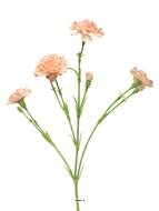 Oeillet artificiel en tige, 4 ramures, H 62 cm Rose pâle - BEST