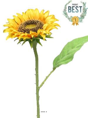 Tournesol artificiel en branche, H 42 cm - BEST