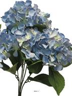 Bouquet d’Hortensia artificiel en branche, H 45 cm Bleu royal - BEST
