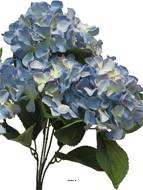 Bouquet d’Hortensia artificiel en branche, H 45 cm Bleu royal - BEST