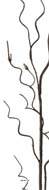 Branche de bois enroulée artificielle, H 97 cm