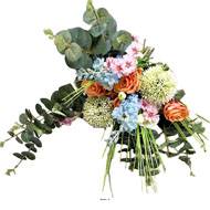 Superbe bouquet de fleurs artificielles "COULEURS" création fleuriste H 75 cm D 40 cm