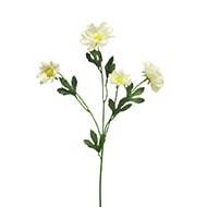 Marguerite artificielle en tige H 60 cm 4 têtes Blanc