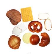 Pains artificiels assortis en lot de 12 en Plastique soufflé