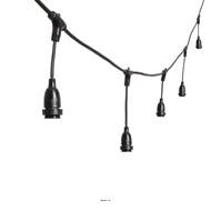 Guirlande Stalactite L 500 cm H 45-70 cm 8 portes ampoule douille E27 