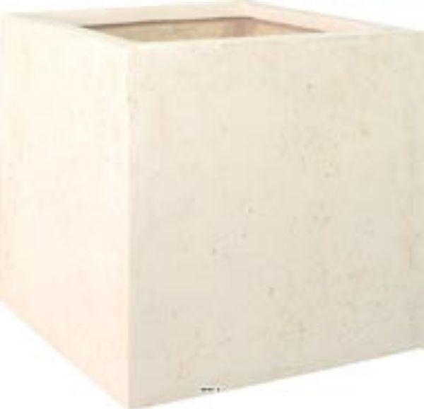 Bac en Polystone Roma Ext. Cube L 40x 40 x H 40 cm crème