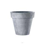 Bac fibres de verre/ composite Ext. pot  77 cm H 70 cm gris