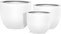 Bac fibres de verre renforcé Ø 55 cm H 46 cm Ext. bullet bas blanc mat