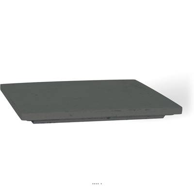 Bac polystone 40 cm x 40 cm H 4 cm Ext. carré noir