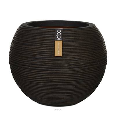 Bac Rib en plastique de qualité supérieure Int/Ext. boule 62x48 cm marron foncé