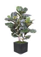 Ficus Lyrata Artificiel troncs PE en pot tres chic et original H 90 cm Vert