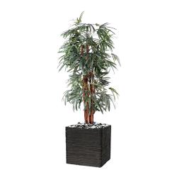 Palmier Raphis Artificiel H 210 cm D 100 cm en pot