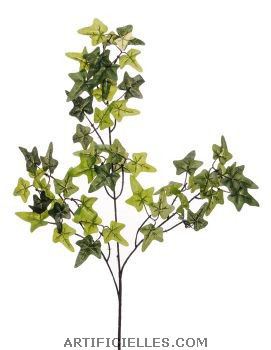 Lierre artificiel en branche H 70 cm  51 feuilles Vert