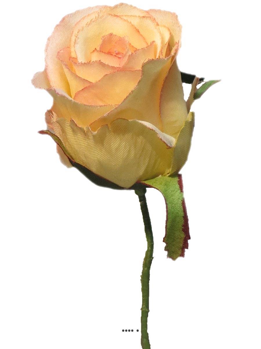 Tete de rose Artificielle D 5 cm sur tige ideale mariage du site