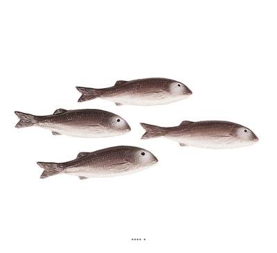 Mulet artificiel poisson en lot de 4 en Plastique soufflé L 215x55 mm