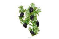 Guirlande de feuillage vert artificiel avec raisin en Plastique L 2 m