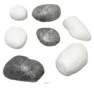 Assortiment de pierres en lot de 8 en Plastique soufflé L 80-100 mm