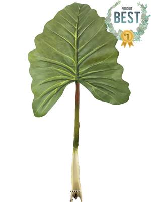 Feuille d'Alocasia, Songe Caraïbe artificielle, H 91 cm - BEST