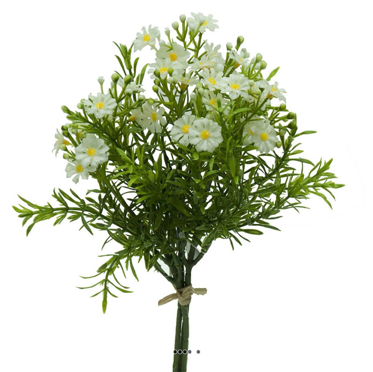 100 Marguerites Artificielles Blanches - Décoration Table, Gâteau, Anniversaire, Mariage - DIY Facile