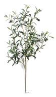 Branche d'olivier artificiel H 105 cm avec 306 feuilles tissu + 12 Olives D 40 cm