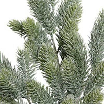 Branche de sapin de noel artificiel H 64 cm D 30 cm feuillage blanc vert