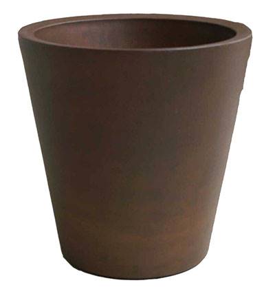 Bac VASO plastique D45xH45 CM Bronze intérieur/extérieur double paroi