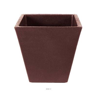 Bac LEA Chocolat L 40 X H 40 CM Cubique évasé intérieur / extérieur