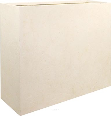 Bac en Polystone Splitt Ext. Claustra L 100x 35 x H 80 cm crème