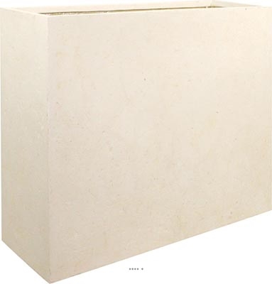 Bac en Polystone Splitt Ext. Claustra L 100x 35 x H 80 cm Creme