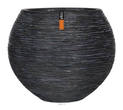 Bac Fibres et magnesium Hilo Ext. Boule D 62 x H48 cm Noir