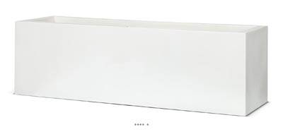 Bac en pures Fibres Blanka Ext. Jardiniere Blanc glossy L 73 X l 21 X H 21 CM