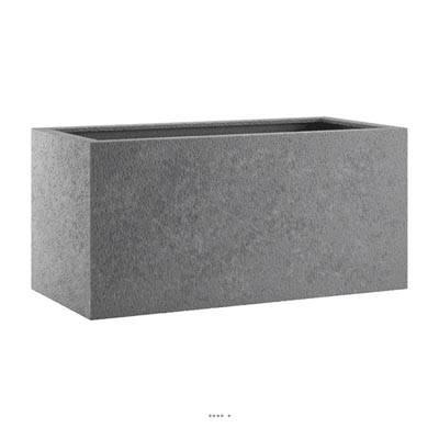 Bac fibres de verre Ext jardinière 97cm 47cm H47cm gris foncé