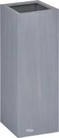 Bac fibres de verre et plastique renforc 45 x 45 cm H 125 cm Ext. carr haut gris mat