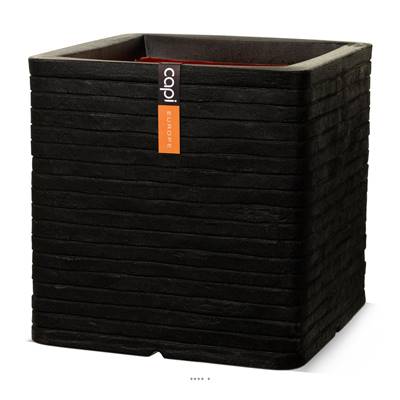 Bac Row Top Qualité Int/Ext cube 40x40x40 cm noir