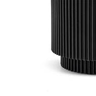Vase cylindre Groove plastique H 9 x D 8 cm Noir