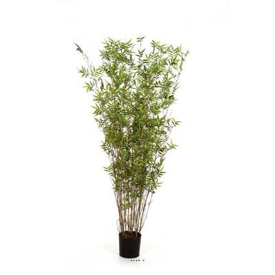 Bambou Oriental Artificiel H 160 cm 2400 Feuilles cannes fines en pot