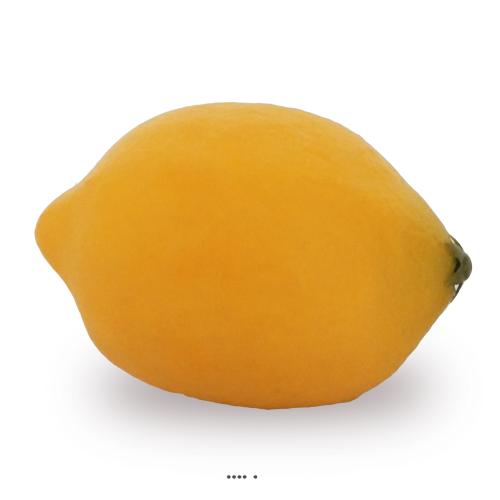 Citron jaune artificiel D 7,5 cm lesté