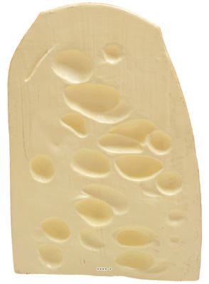 Morceau de Meule d'Emmental Factice Réaliste - Décoration Fromagerie L 330 x 230 x H 115 mm