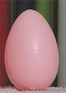Œuf rose artificiel en lot de 12 en Plastique soufflé H 170x100 mm